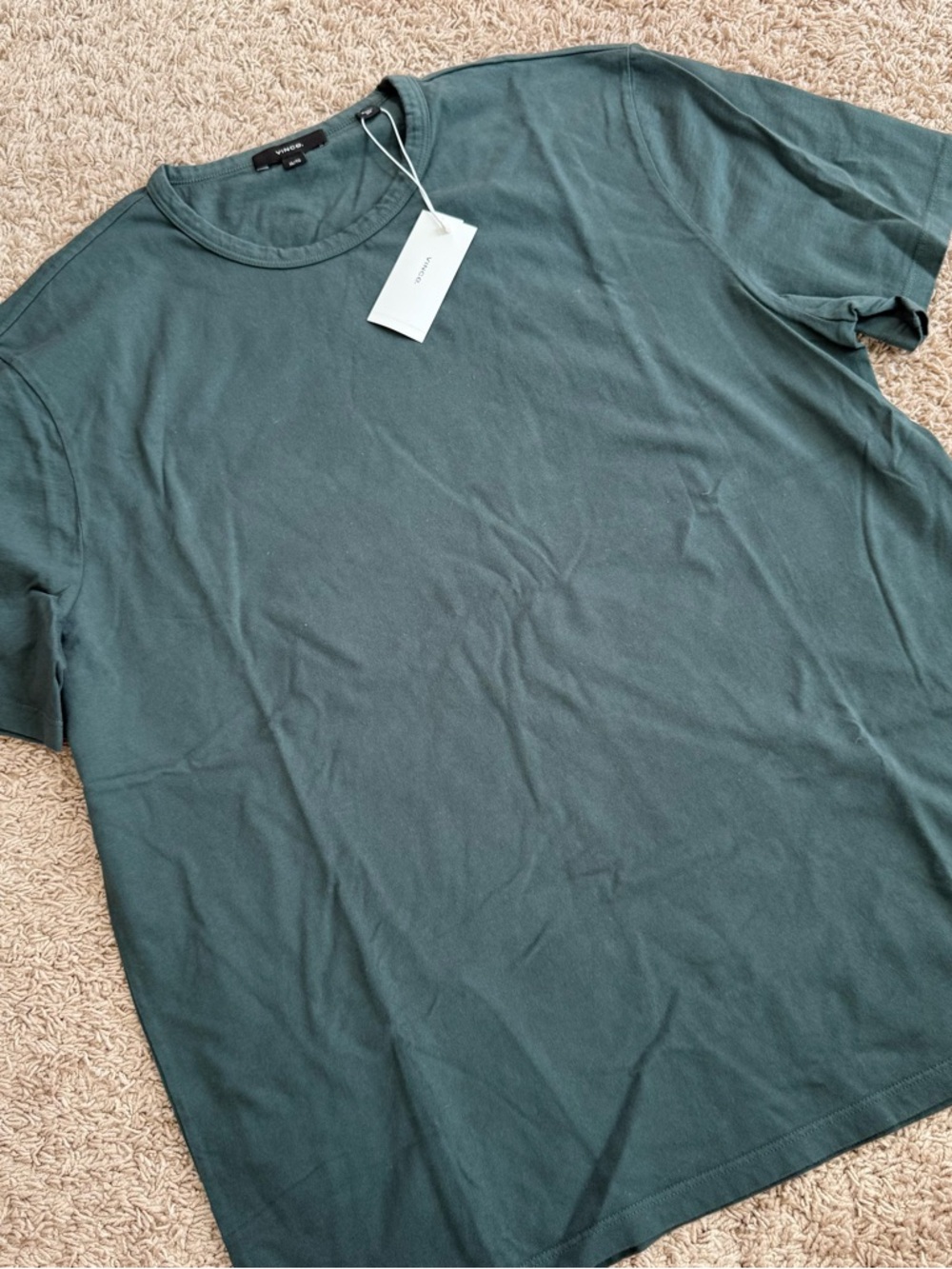 Vince Men's Short-Sleeve Crew Tee in Forest Green